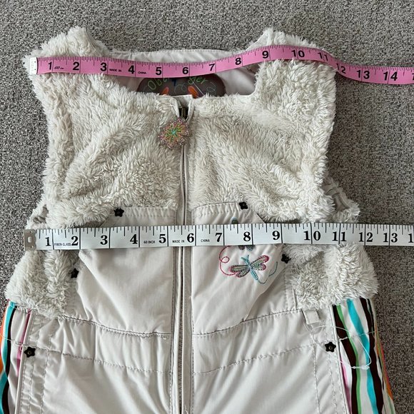 Obermeyer Bon Bon Bib I-Grown Snow Overalls Ivory Dragonfly Snoveralls NEW - Picture 13 of 15